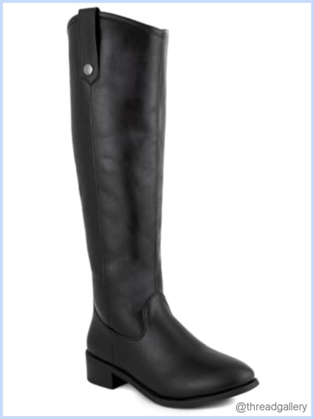 London Fog Irie Faux Leather Knee-High Riding Boot Memory Foam